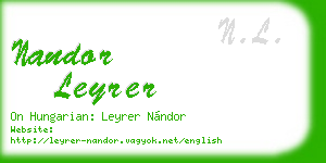 nandor leyrer business card